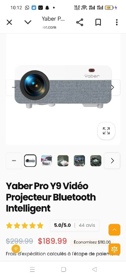 Data show projecteur Yaber Y9 PRO WIFI Bleutooth +cartable
