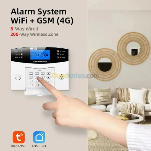 Système D'alarm GSM WIFI Nouvel Génération 2024 Sans Fil+Filaire
