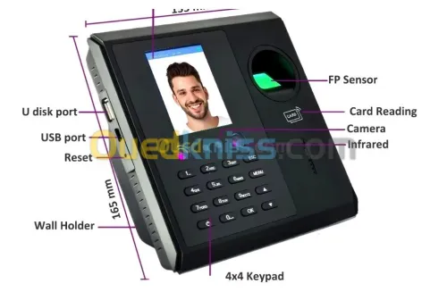 Pointeuse Biométrique Facial Empreinte WIFI Rj45 Garantie 12 Mois