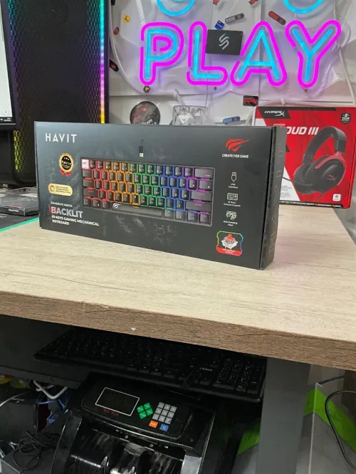 CLAVIER HAVIT GAMENOTE KB903L MECANIQUE RED SWITCH WHITE