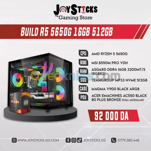 Build Rayzen 5 5650G Ram 16GB SSD 512GB
