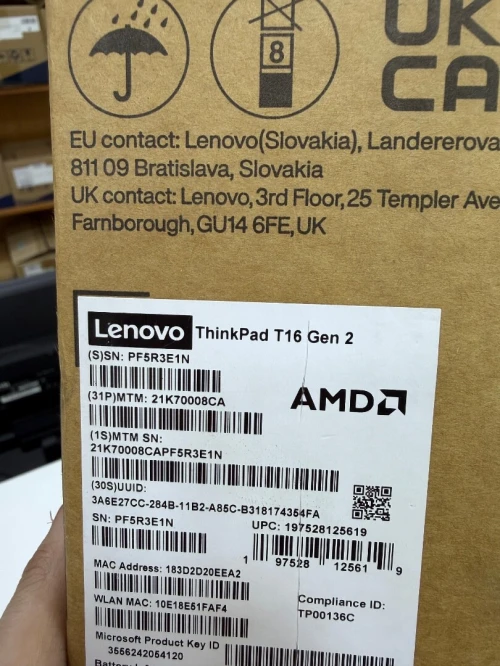 LENOVO THINKPAD PRO T16 TACTILE R7 PRO/16GO DDR5 6400/512SSD NVME