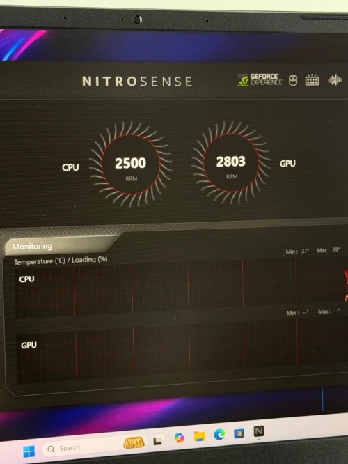 ACER NITRO 5 GAMING I9-12900H/16GO DDR5/1TB SSD NVME/NVIDIA RTX 4060 08GO 140W