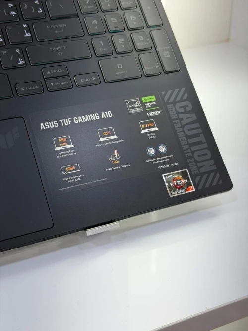 ASUS TUF A16 R7/13TH HS/16GO DDR5/512SSD NVME/RTX 4050 06GO 140W GDDR6