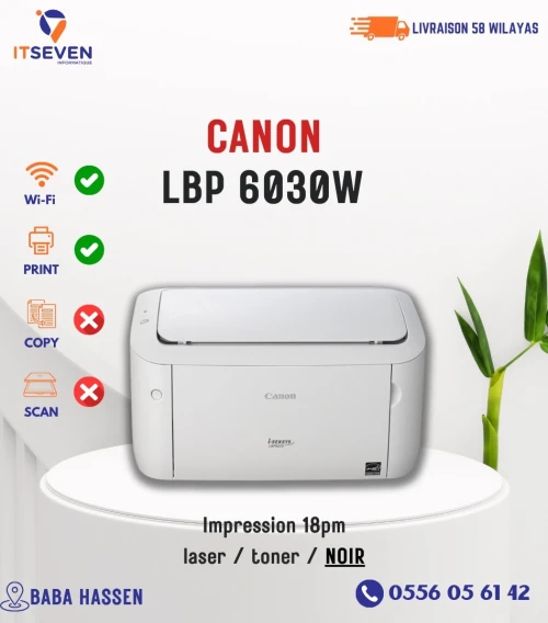 IMPRIMANTE LASER CANON LBP6030W WIFI 18PM