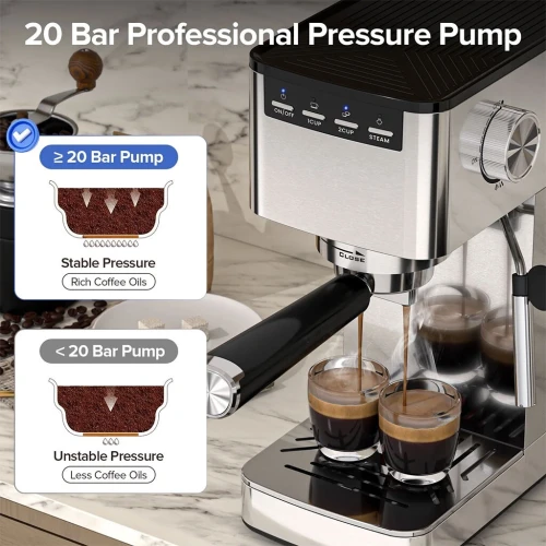 Nardi Machine à Café 1.2L Bras et Capsule Inox 20bAr NCM-D23NX  ماكينة تحضير القهوة