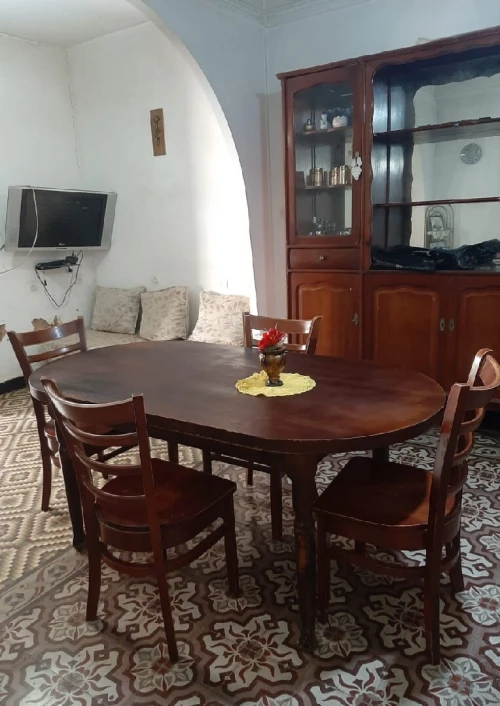 Table De Salle À manger Ovale avec 4 Chaises 