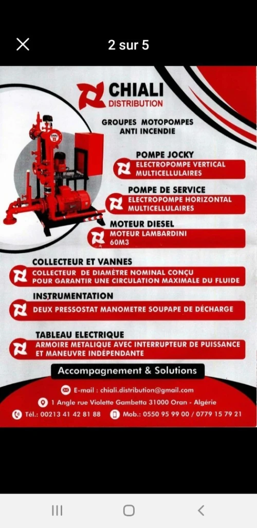 Groupe motopompe anti-incendie 