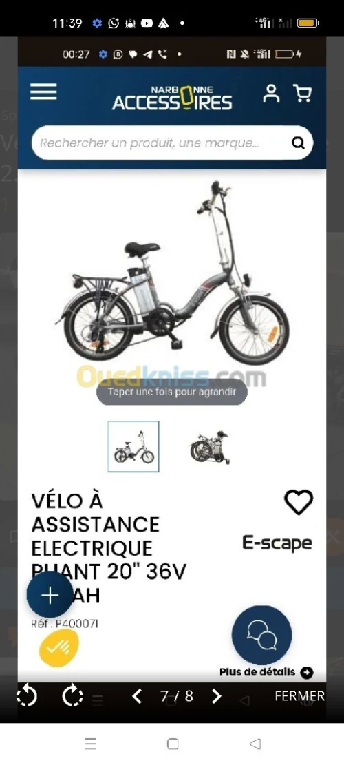 Vélo électrique pliable E-Scape 2.0