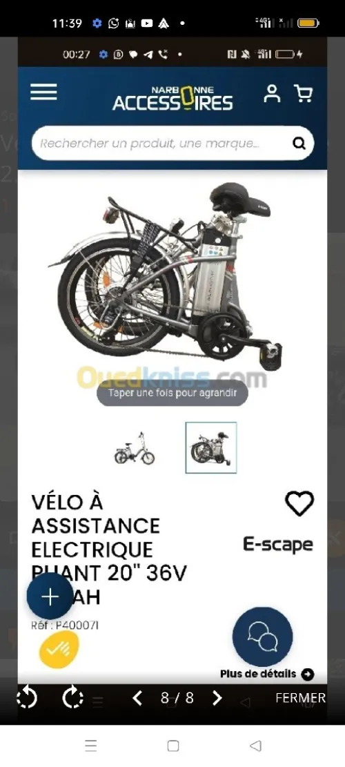 Vélo électrique pliable E-Scape 2.0
