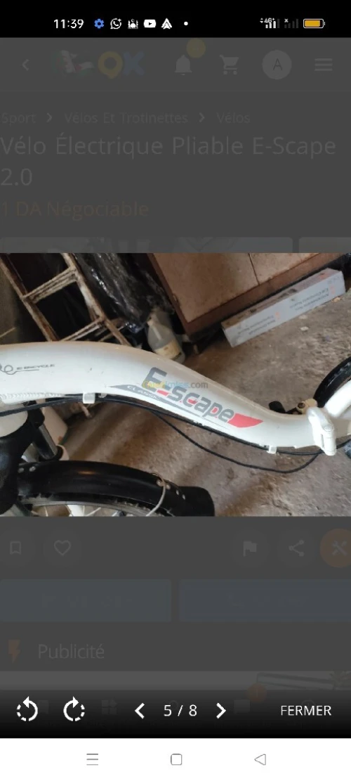 Vélo électrique pliable E-Scape 2.0