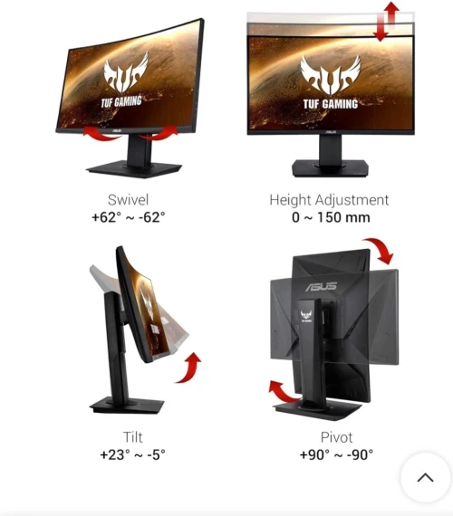 Ecran asus curved avec sa boite