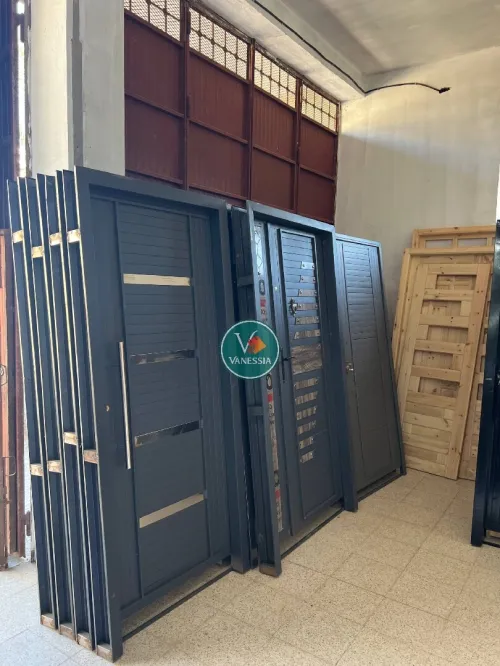 Porte D'Entrée 1M En Fer  Avec Plaque Inox