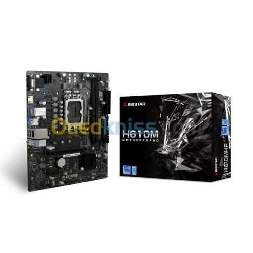 CARTE MERE BIOSTAR H610 MHP - lGA 1700 - uATX - 2 X DDR4 - USB 3.2 - HDMI VGA - 1 X PCIe 3.0 -