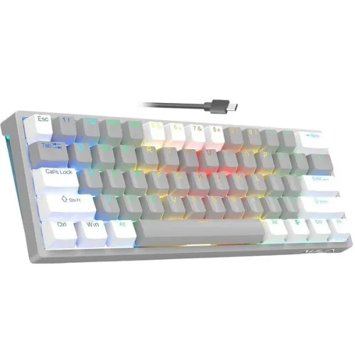 CLAVIER MAGMA FIORA 60% GREY-WHITE F61G BLUE SWITCH 3 BLUETOOTH 2.4G WIRELESS RGB