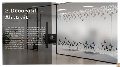 Habillage de vitres en Autocollant Sablé