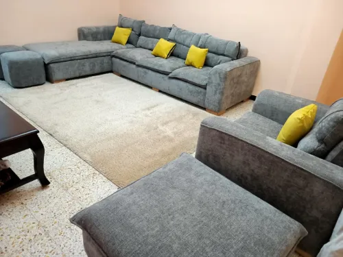 Salon L + une place + 3 pouffe 