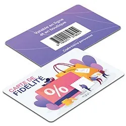 Impression et conception Carte Fidélité + Badge PVC