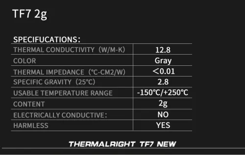 Thermalright TF7 Pâte thermique promoooo