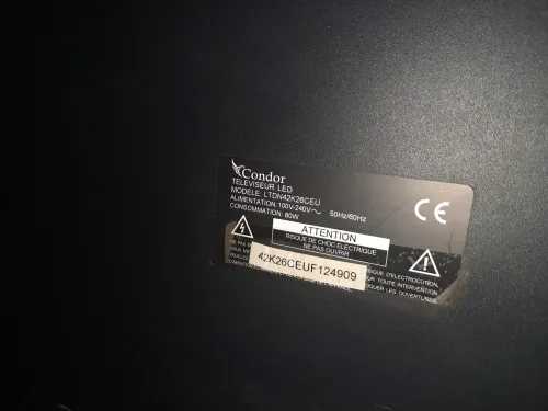 TV condor 42" FHD (Il faut changer les Barres LED) اقرأ الإعلان قبل الاتصال