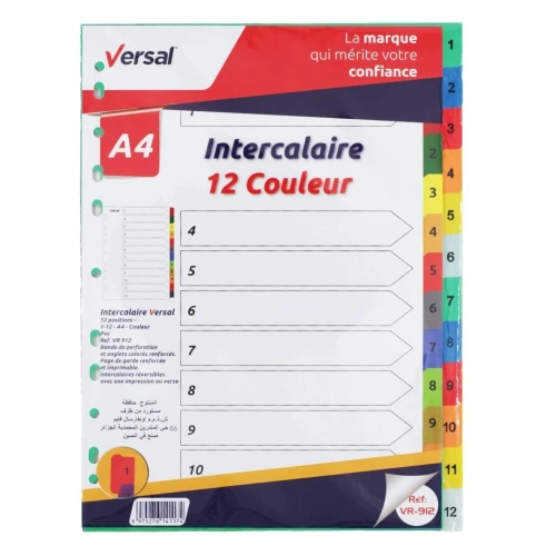 intercalaire 12 mois
