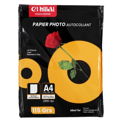 papier photo autocollant 115 gr
