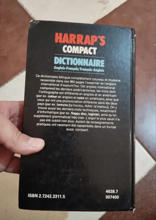 Dictionnaire Anglais Français  Français-Anglais  Édition Originale