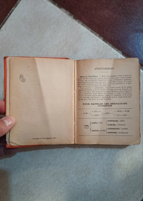 Dictionnaire Anglais-Français  Français-Anglais  Édition Magnard 1945