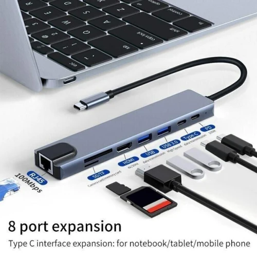 Hub USB-C 8 en 1