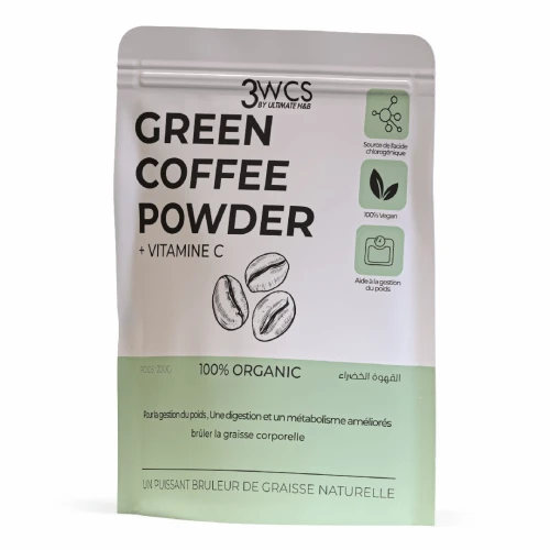 Poudre de café vert boisson naturelle