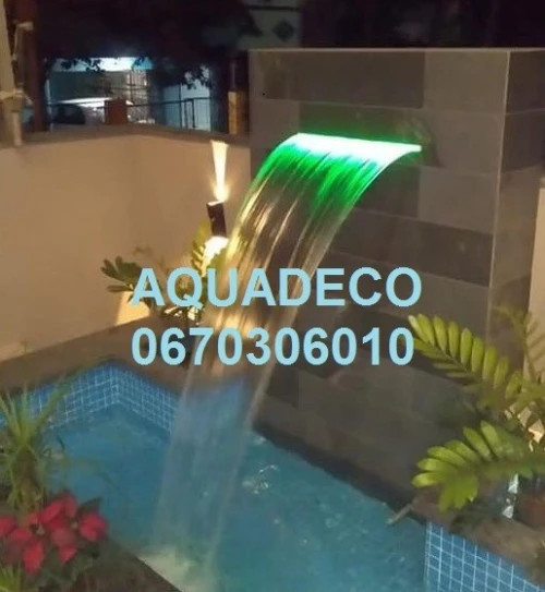 vente kit cascade fontaine, lame d'eau inox ,بيع شلال مع طقم كامل من الفولاذ المقاوم للصدأ
