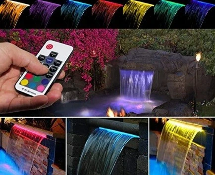 réalisation de fontaine, mur d'eau et mur a bulle. شلال sur mesure