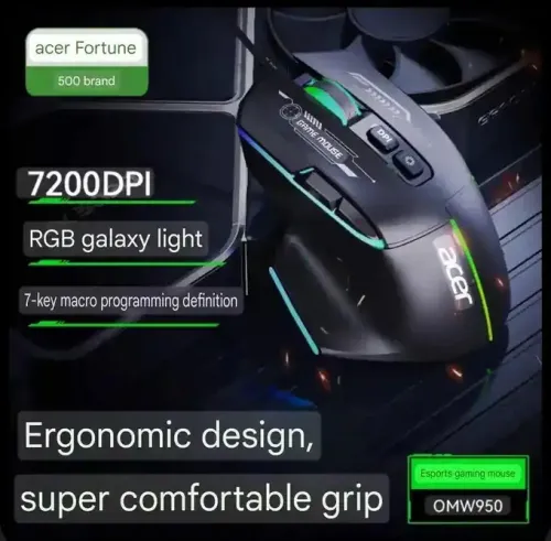 SOURIS Gaming ACER OMW 950 USB (Noire)