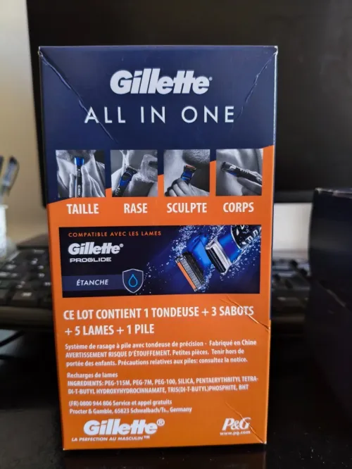 Tondeuse & Kit de Rasage Gillette Tout-en-Un Visage & Corps (Neuf, scellé)