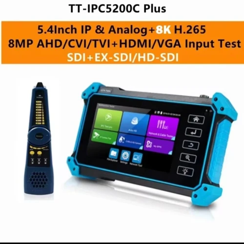Testeur de caméras de surveillance IPC-5200C PLUS+testeur de câbles