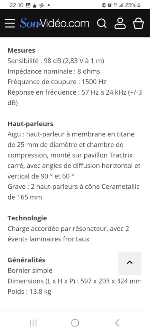 Enceinte Centrale klipsch rc62ii