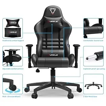 Chaise siege gaming table furgle de bureau gaming ajustable pivotant
