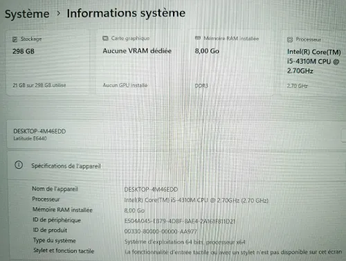 Pc DELL i5 4eme (Caba)