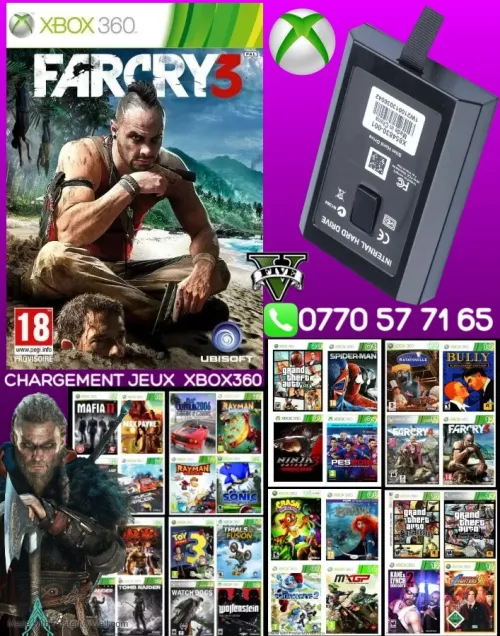 installation jeux Xbox 360 sur Disque dur de la console  + de 300 jeux disponible sur le catalogue 