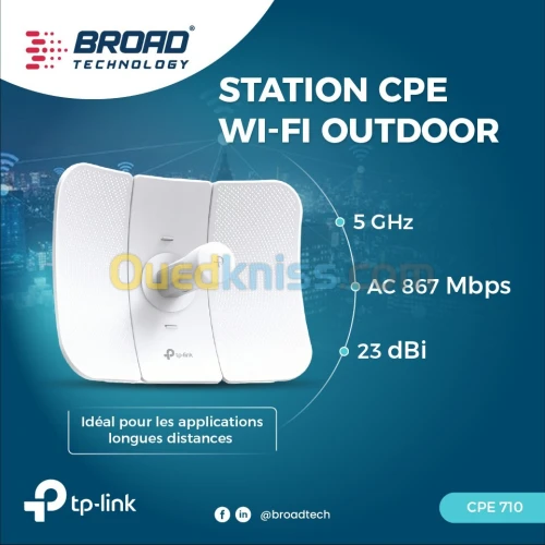 CPE 710 TP-LINK Station CPE WiFi Outdoor 5 GHz AC 867 Mbps 23dBi