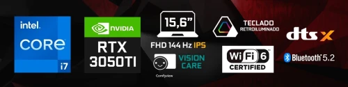 VENDU - ACER NITRO 5, i7-11800H, 16GB, 1500GB SSD nVme, RTX3050Ti 4GB, 15" FHD 144Hz, AVEC EMBALLAGE