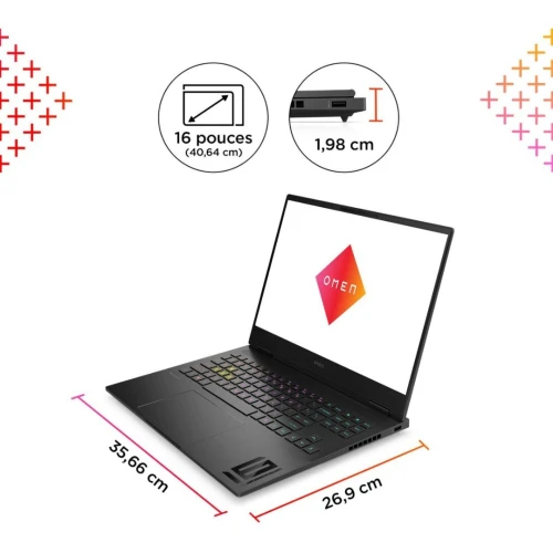VENDU - HP OMEN Transcend 16 (16-u0015nf), i7-13700HX. 32GB 4800MHz, 1TB SSD, RTX4060 8GB, 16" 165Hz