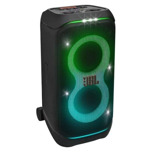 JBL PARTYBOX STAGE 320, Enceinte Bluetooth, 240 W - Batterie intégrée - Effets lumineux - Prises micro/guitare - Bluetooth 5.4/USB/AUX - IPX4 - Poignée trolley + roulettes