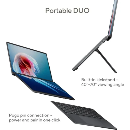 VENDU - ASUS Zenbook DUO (UX8406), Intel Core Ultra 9-185H, 32GB LPDDR5X, 1TB SSD nVme, 14" 3K OLED