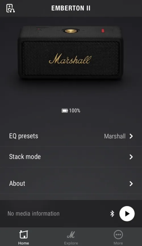Marshall Emberton II Noir/Cuivre, Enceinte  sans fil -2 x 10 Watts -Bluetooth 5.1 -30h -Etanche IP67