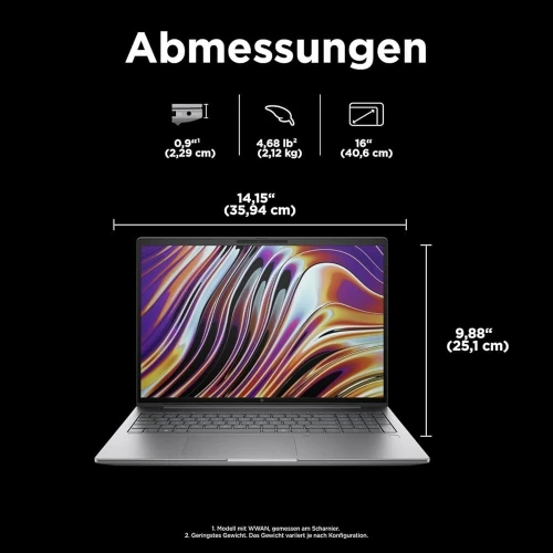 HP ZBook Power 16 pouces G11A, AMD Ryzen 7 8845HS, 32GB 5600MHz, 1TB SSD, RTX A1000 6GB