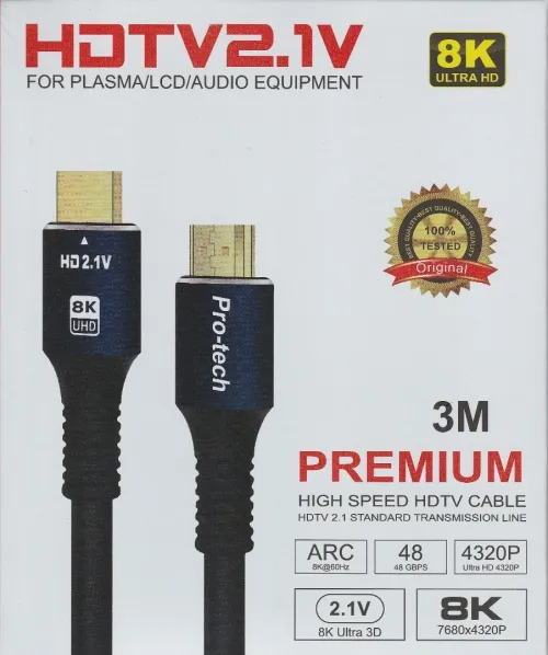 Câble HDMI V 2.1 8K (+15M Fibre Optique )  Compatible avec PS5