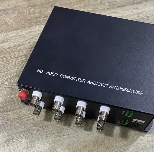 Média Converter BNC To Optique X2 X4 X8 20 Km UP 2 - 4 Mpx