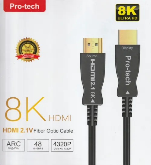 Câble HDMI V 2.1 8K (+15M Fibre Optique )  Compatible avec PS5