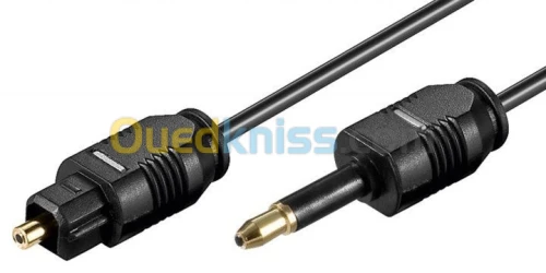 câble audio fibre optique Toslink vers Mini Toslink 3.5mm SPDIF
